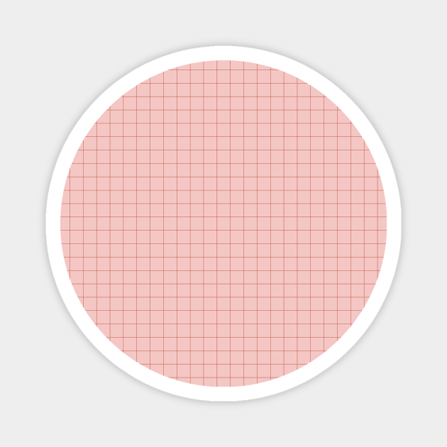 simple pink red lines boho grid Magnet by mariacaballer